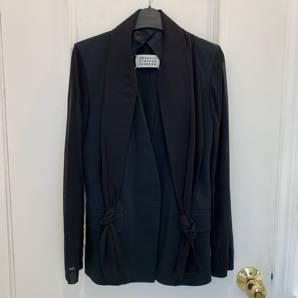 Maison Martin Margiela Jackets & Blazers - Maison Margiela black blazer with sheer sleeves. Size 38 (XS- 2 U.S.)
